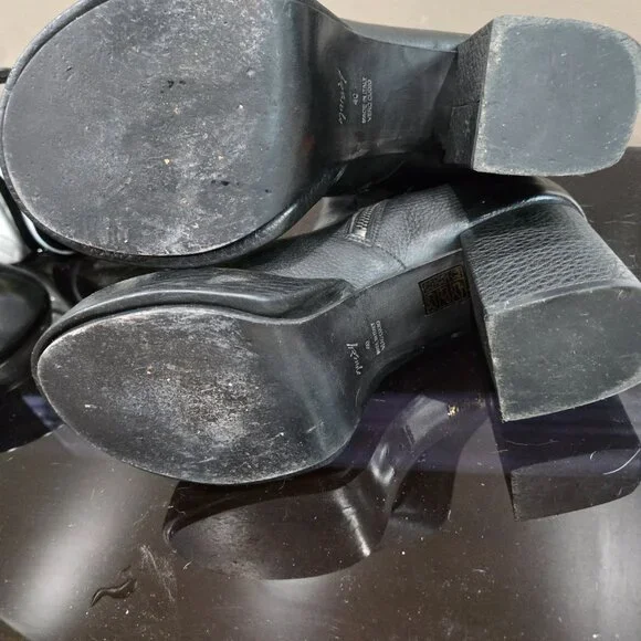 MARSELL LEATHER OPEN TOES PLATFORM BOOTIES ITALY 40 9-10 - Picture 4 of 5